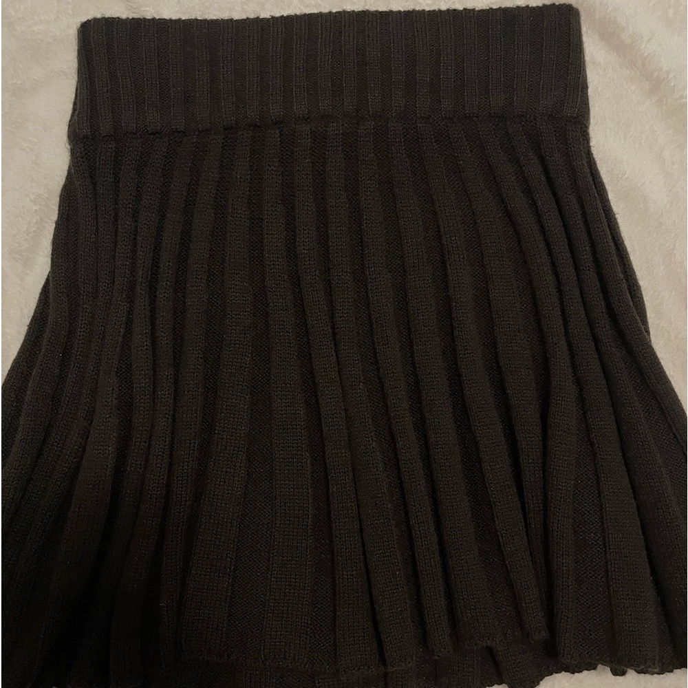 brown mini like skirt